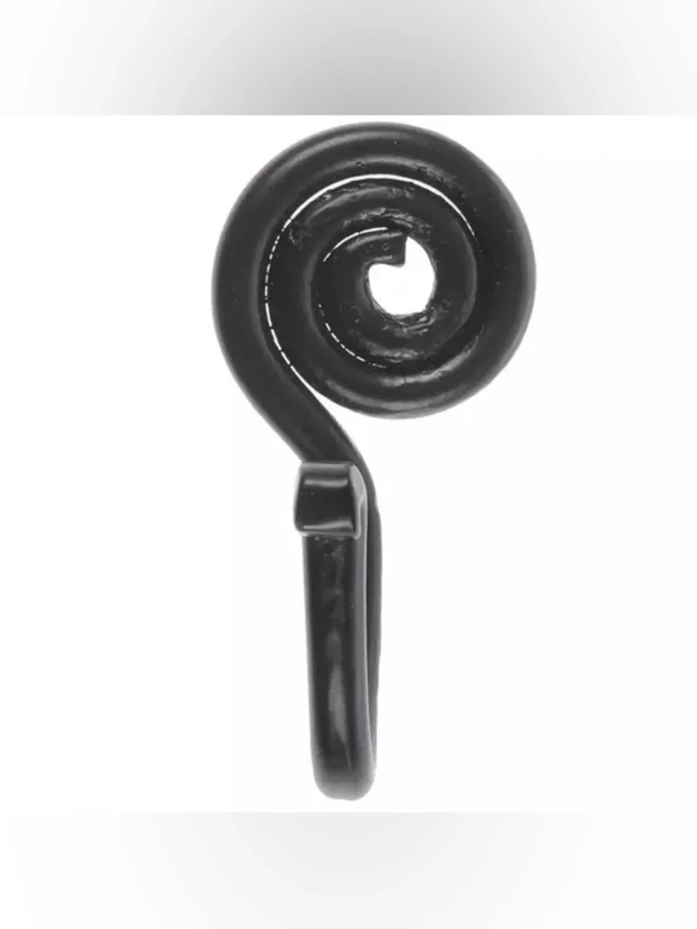 (4) Black Spiral Metal Wall Hook